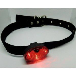 Lighted Dog Collar Red Light Black Strap